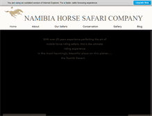 Tablet Screenshot of namibiahorsesafari.com
